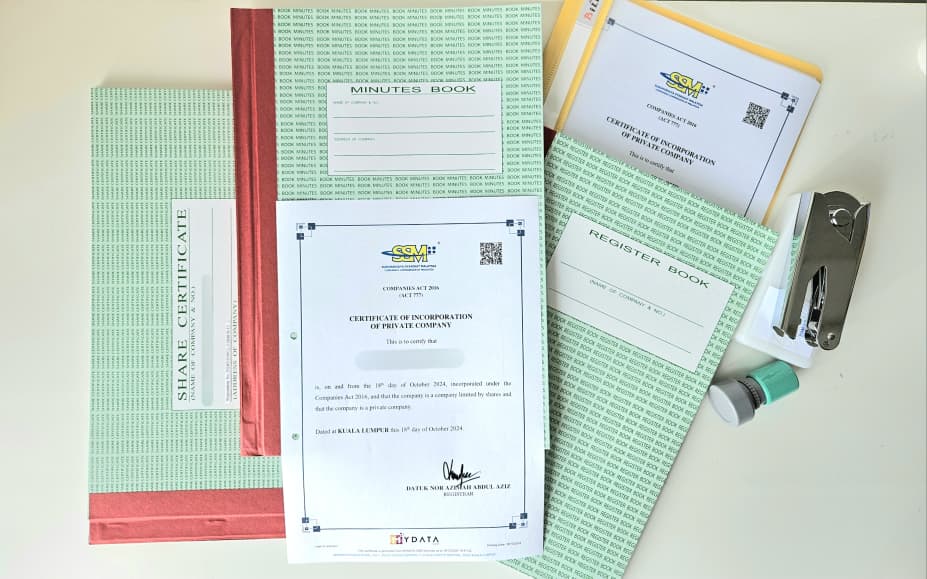 Image of items included in a package